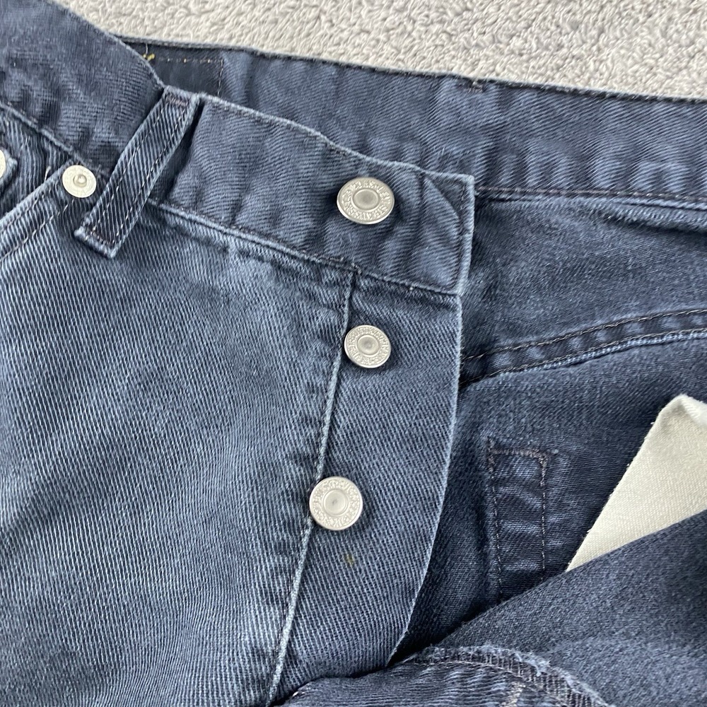 Levis 551 Straight Leg Jeans Mens 32x30 Black Denim‎ Button Fly Mid Rise - Picture 6 of 15